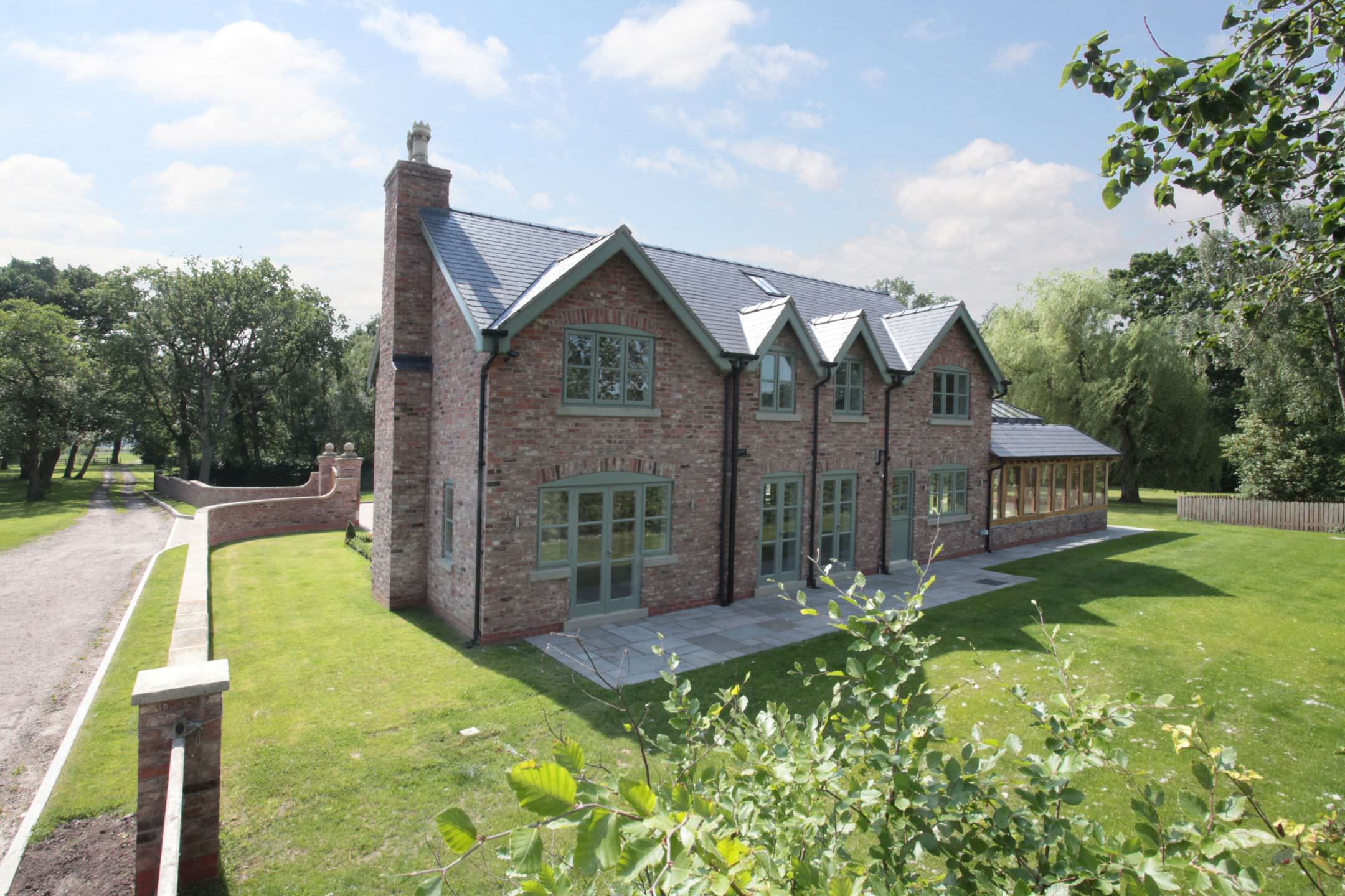 beuiful bespoke exterior of a large cheshire bespoke development