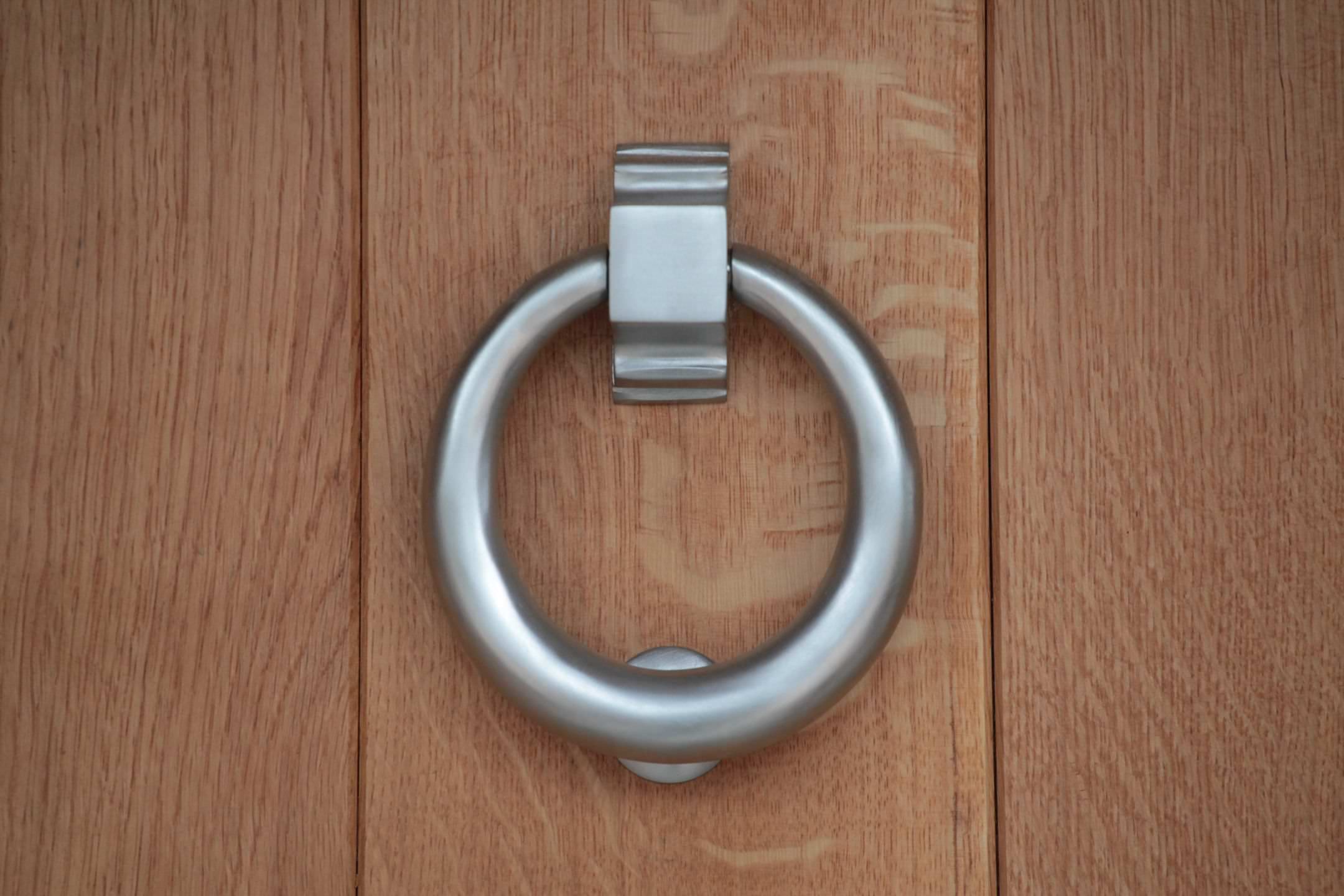 oak door and knocker